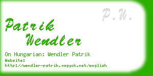 patrik wendler business card